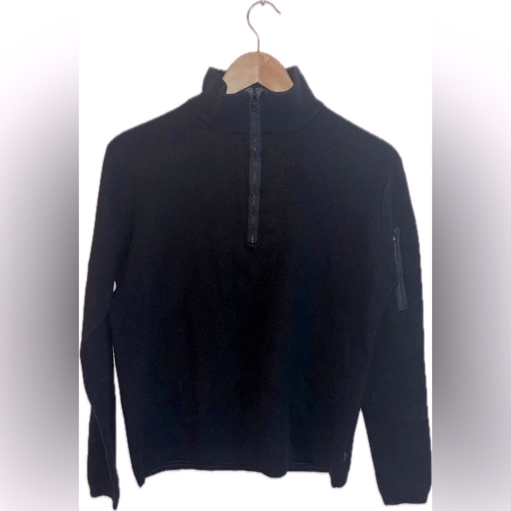 Banana Republic Black Half-Zip Sweater
